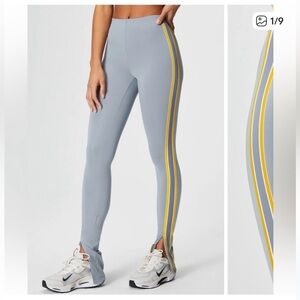 Fabletics Orange and Gray Track Pants Set